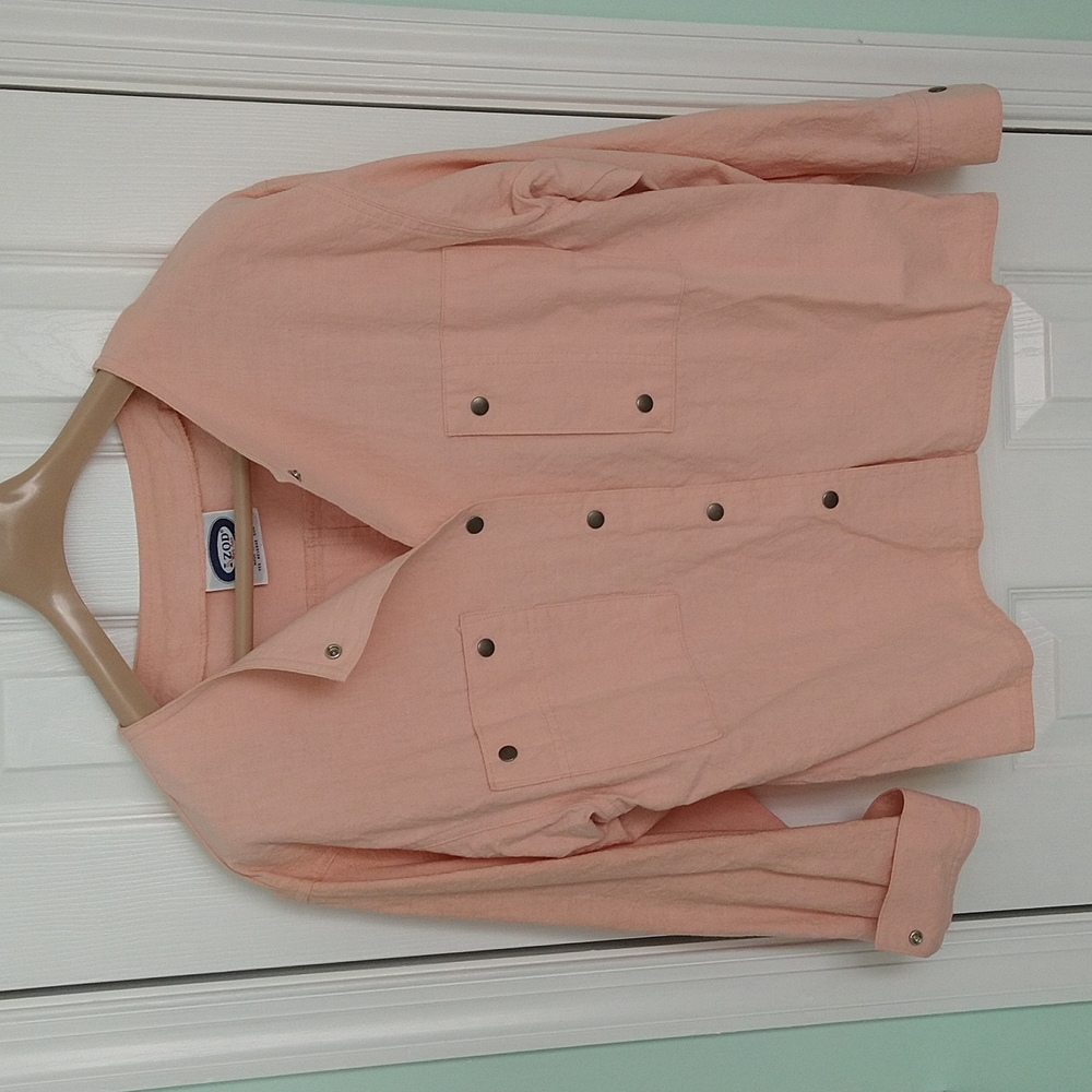 Jacket by Izod for Her, Peach with snaps